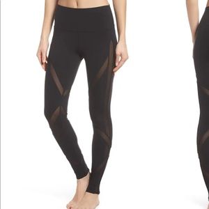 Alo Yoga High Waist Mesh Inset Leggings Black